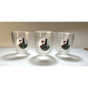 Tervis Insulated Tumbler Golf Embroidered Emblem Set of 3 Golf Club, Ball, Flag